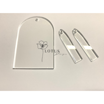 Acrylic Blank Mini Arch and Tags - 2mm