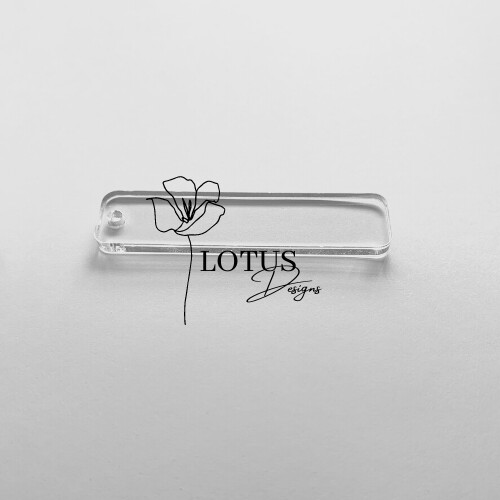 Acrylic Blank Rectangular Number Plates 60x15x2mm