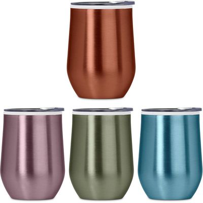 Vogue Madison Stainless Steel &amp; Plastic Double-Wall Tumbler - 350ml