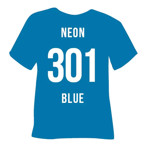 Neon Blue Flock Heat Transfer Vinyl 205mm x 1m