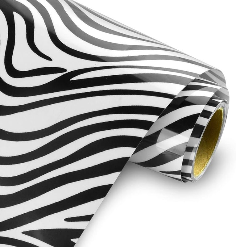 Zebra Print Heat Transfer Vinyl - 1m