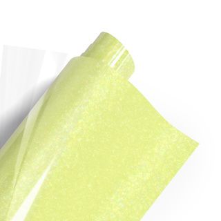 Neon Yellow Glitter Heat Transfer Vinyl- 1m