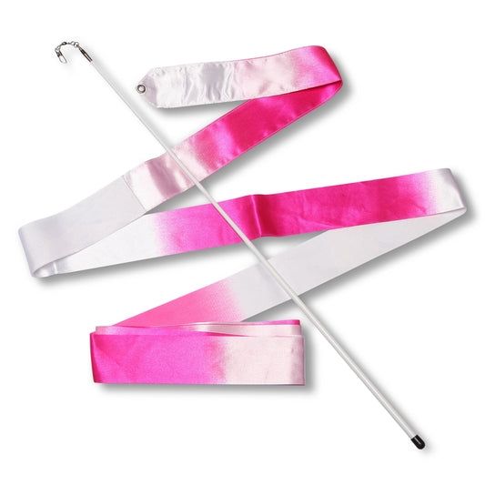 Indigo Ribbon with stick 4m White/pink)