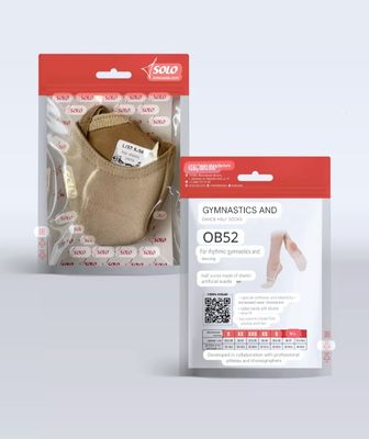 Half Socks SOLO OB52-75 vegan suede lightweight textile, tan, Suntan
