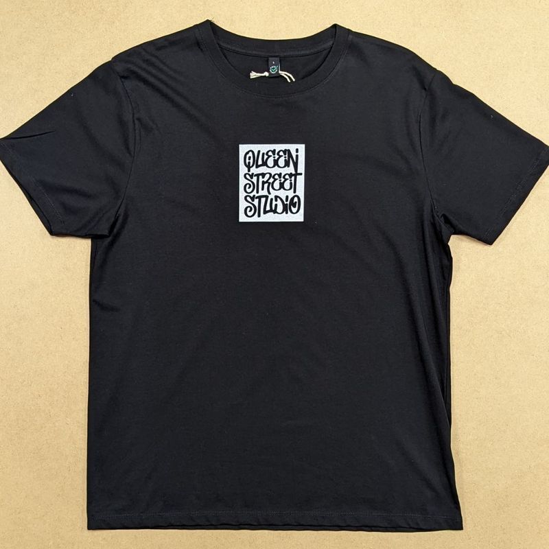 Queen Street Studio Tee (White on Black)