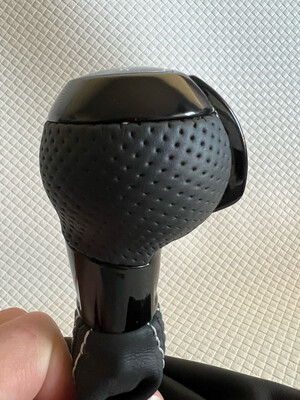 Pomello Cambio 6 Marce Per Audi A4 B8 A5 Q5 - Perforato, Con Cuffia E Telaio Cucitura Bianca - Foto 8