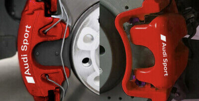 Kit 4 adesivi AUDI SPORT per pinze freni anteriori + posteriori 