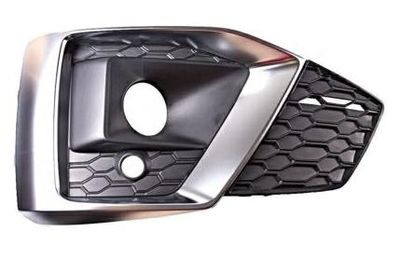 Coppia Griglie Anteriori per veicoli con Fendinebbia, Sensori e Modanatura Argento per Audi A5 S-Line 2011-2019