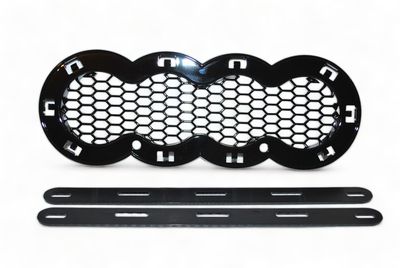 Portalogo Universale Audi Nero Lucido a Nido d'Ape: Eleva il Tuo Stile Audi! Adatto per A3/A4/A5/A6/A7