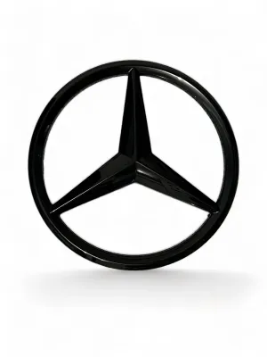 Logo Anteriore Mercedes Nero Lucido 18,8 cm: Eleganza Inconfondibile