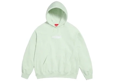 Supreme Box Logo Hooded Sweatshirt Light Green Mint