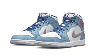 Nike Jordan 1 Mid French Blue Light Steel