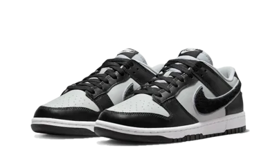 Nike Dunk Low Chenille Swoosh Black Grey