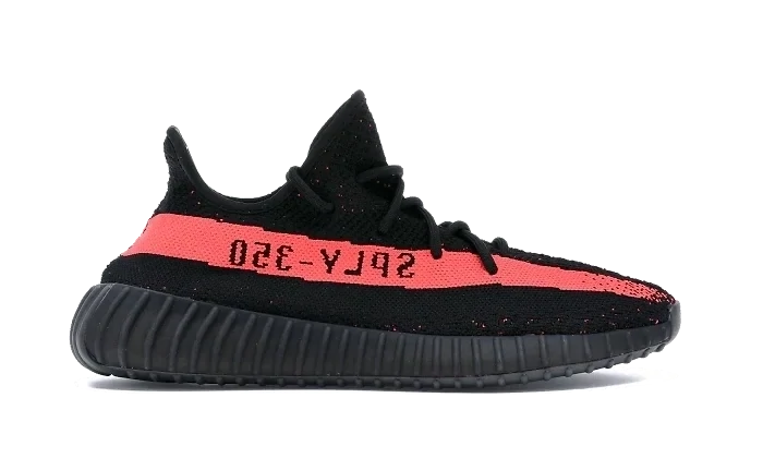 adidas Yeezy Boost 350 V2 Red Stripe Core Black Red