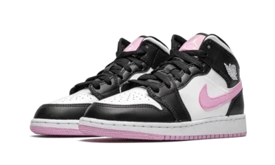 Jordan 1 Mid White Black Light Arctic Pink (GS)