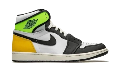 Jordan 1 Retro High White Black Volt University Gold