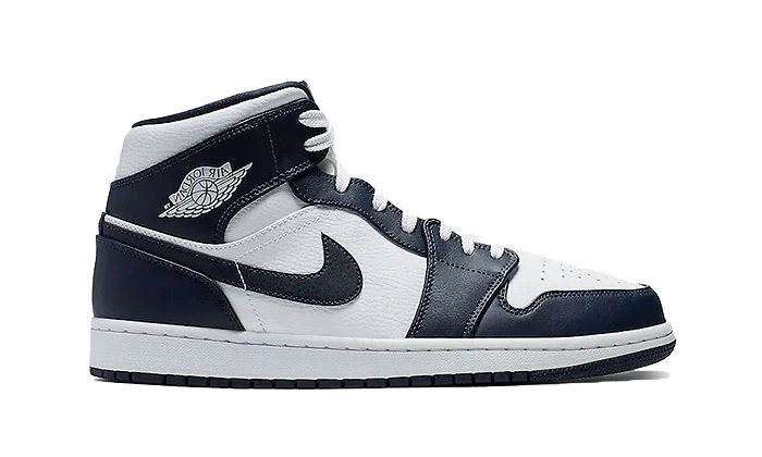 Air Jordan 1 Mid Obsidian White Metallic Gold