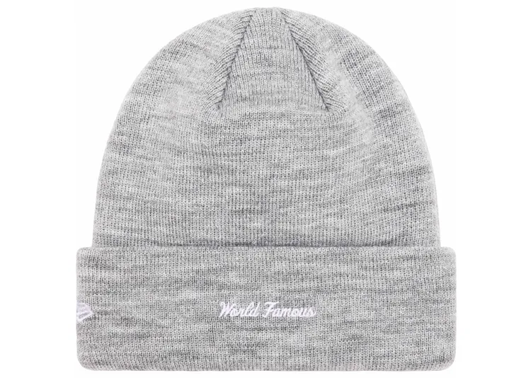 Supreme New Era Box Logo Beanie Heather Grey (FW23)
