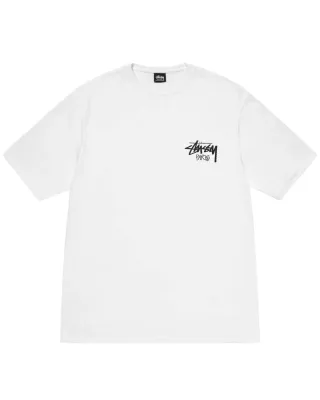 Stussy Stock Paris Tee White