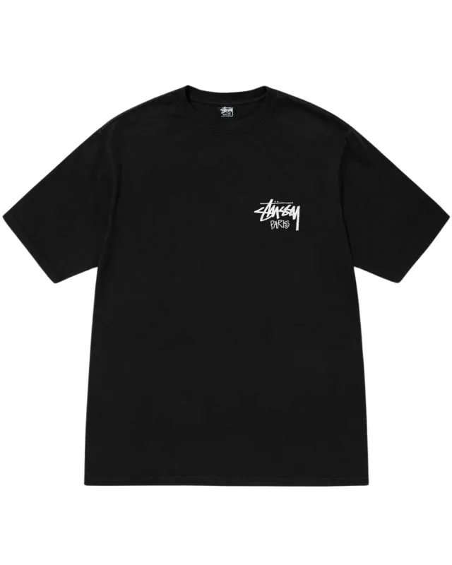 Stussy Stock Paris Tee Black