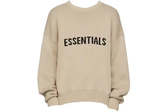 Sweter Fear of God Essentials SSENSE Exclusive Pullover Sweater Linen