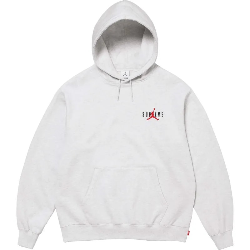 Supreme Jordan Hoodie Sweatshirt Ash Grey