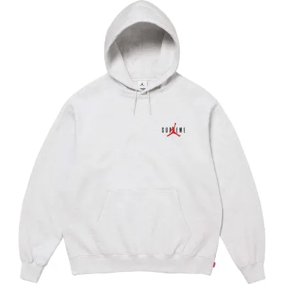 Supreme Jordan Hoodie Sweatshirt Ash Grey