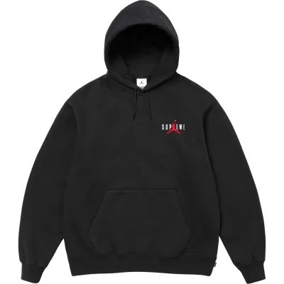Supreme Air Jordan Hoodie Sweatshirt Black