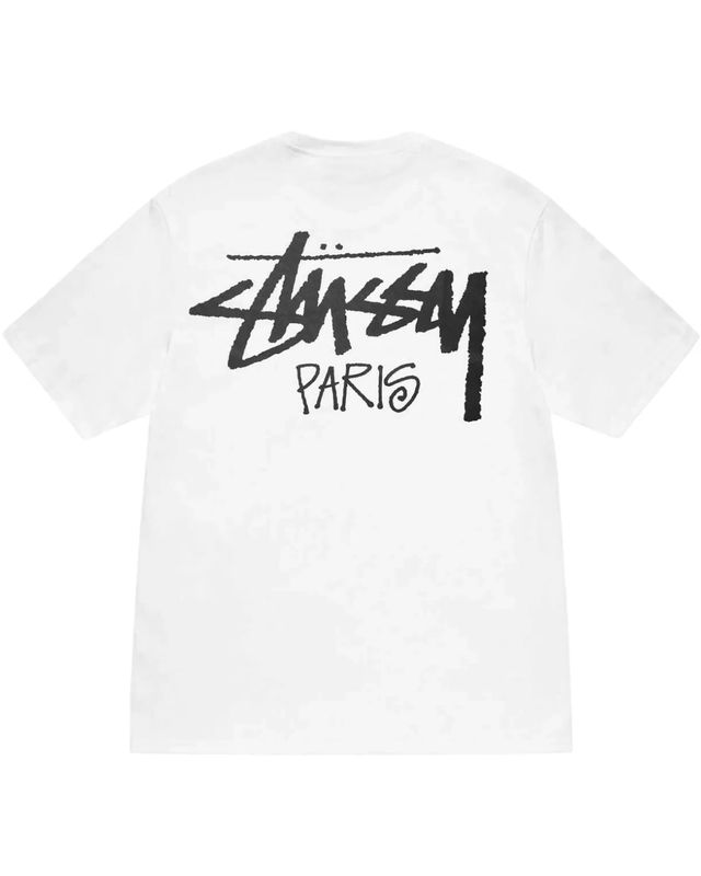 Stussy Stock Paris Tee White