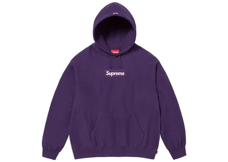 Supreme Box Logo Hooded Sweatshirt Dark Purple