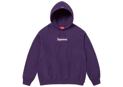 Supreme Box Logo Hooded Sweatshirt Dark Purple