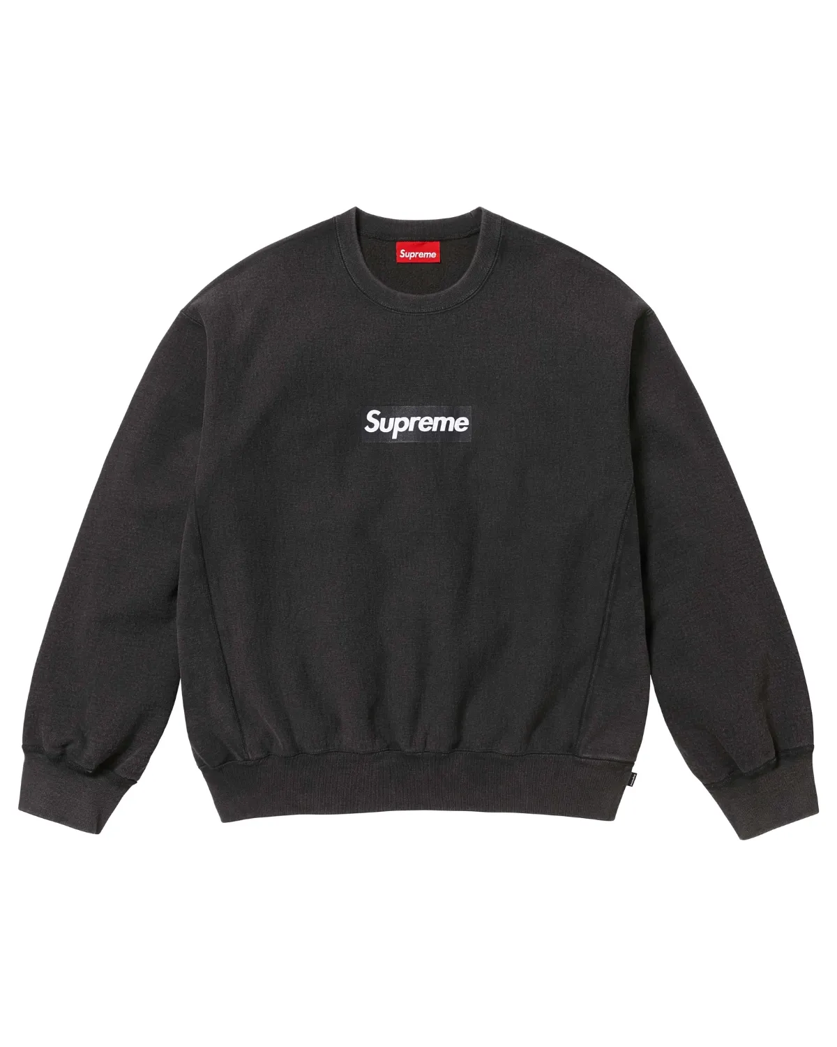 Supreme Washed Box Logo Crewneck Black