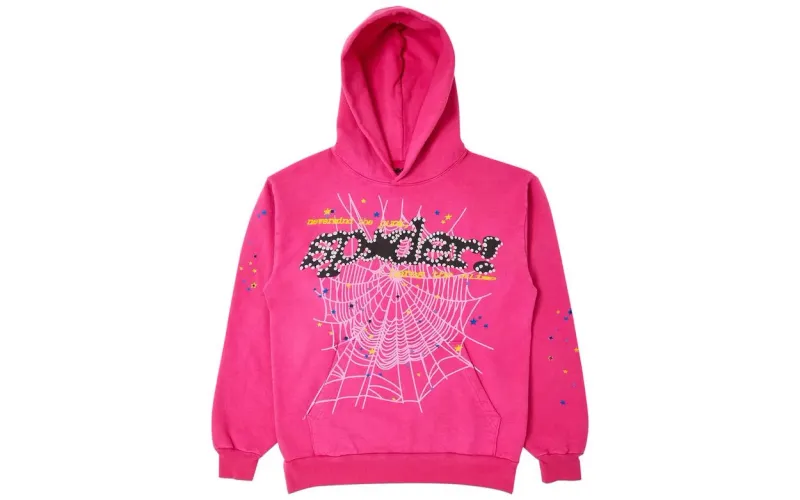 Sp5der PINK V2 Hoodie Pink