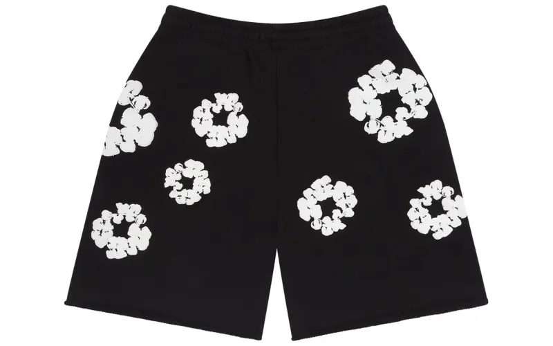 Denim Tears The Cotton Wreath Shorts Black