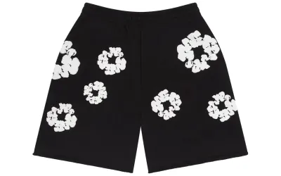 Denim Tears The Cotton Wreath Shorts Black