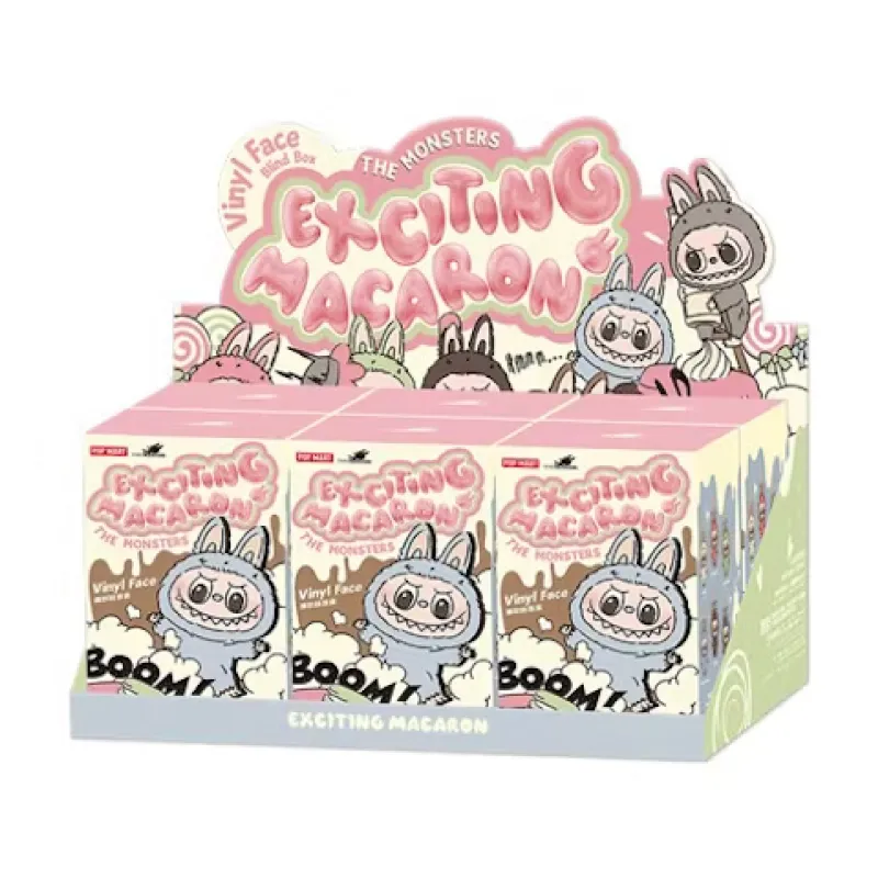 Pop Mart Labubu The Monsters Tasty Macarons Vinyl Face Sealed Case