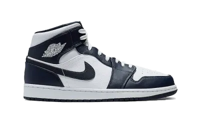 Air Jordan 1 Mid Obsidian White Metallic Gold