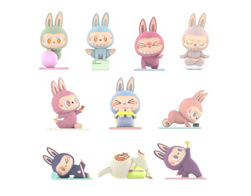 Pop Mart Labubu The Monsters Lazy Yoga Series Figures Sealed Case