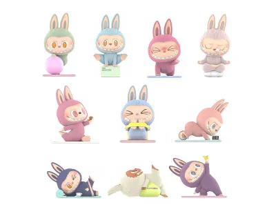 Pop Mart Labubu The Monsters Lazy Yoga Series Figures Sealed Case