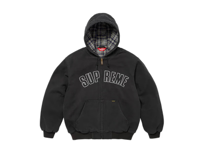 Supreme Reflective Arc Hooded Work Jacket Black