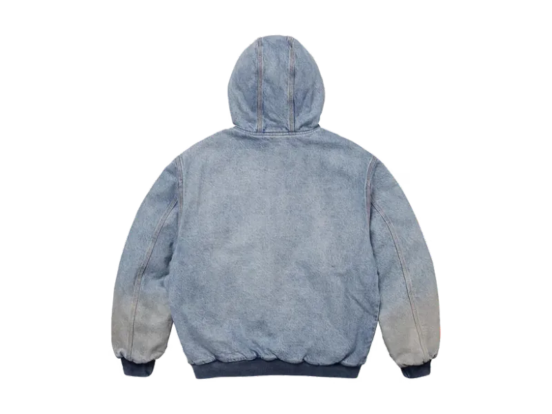 Supreme Reflective Arc Hooded Work Jacket Denim