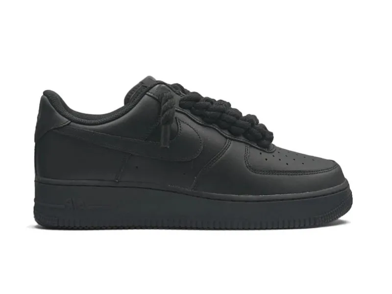 Nike Air Force 1 Low Black Rope Laces