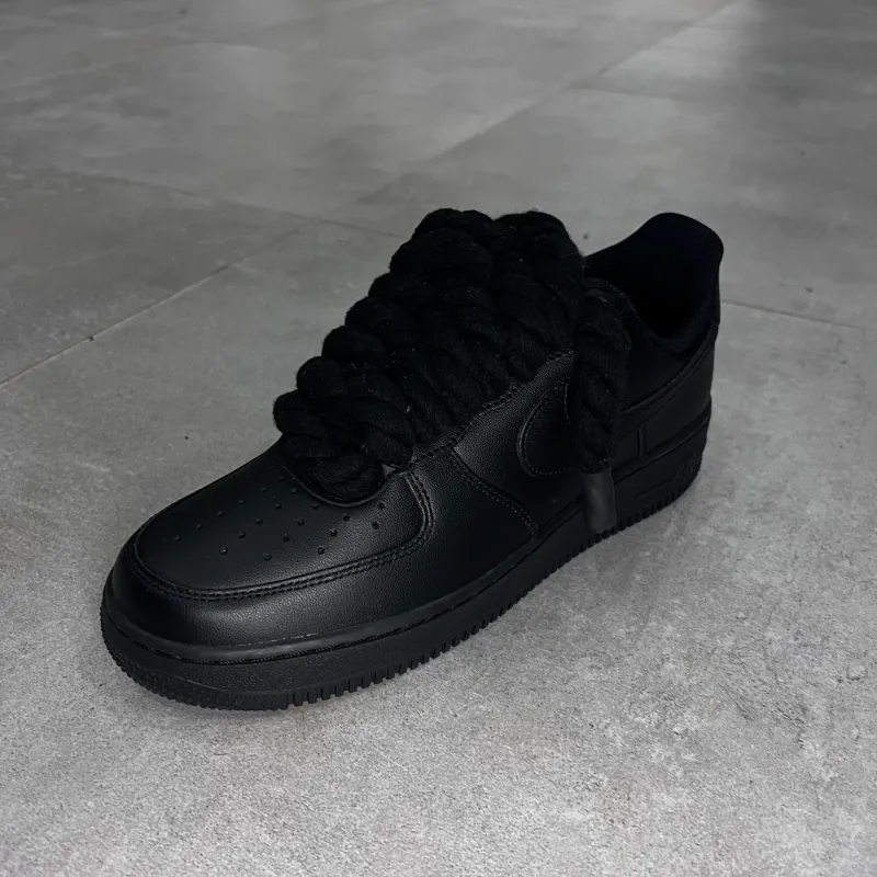 Nike Air Force 1 Low Black Rope Laces