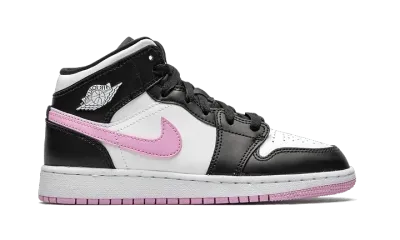 Jordan 1 Mid White Black Light Arctic Pink (GS)