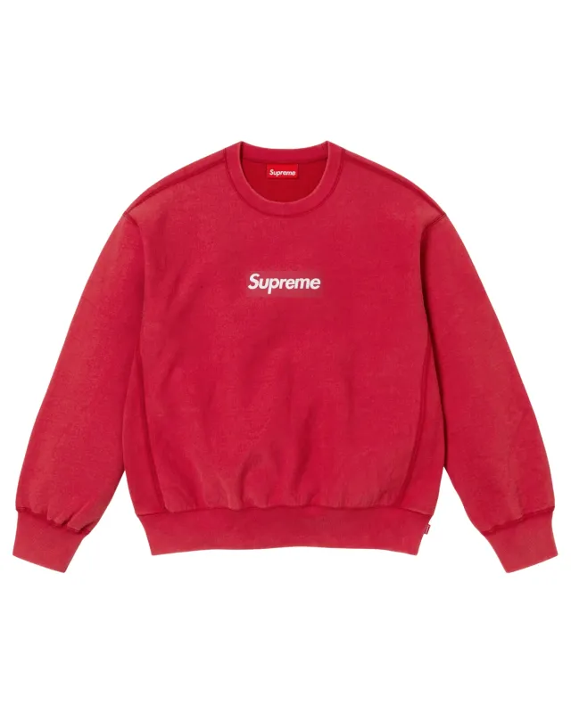 Supreme Washed Box Logo Crewneck Red