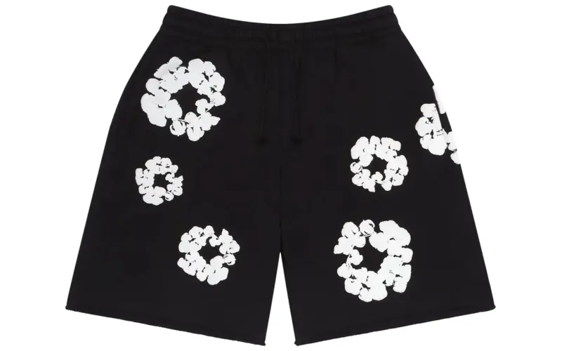 Denim Tears The Cotton Wreath Shorts Black