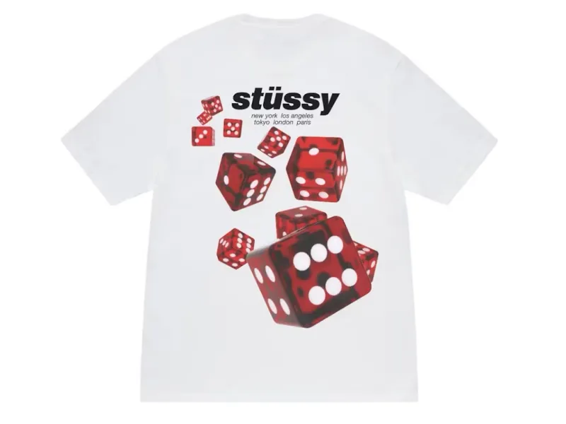 Stussy Rollers Tee White