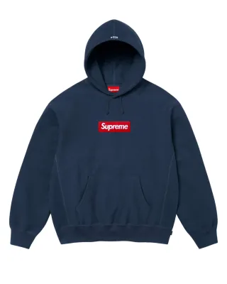 Supreme Box Logo Hooded Sweatshirt Sweatshirt (FW24) Navy