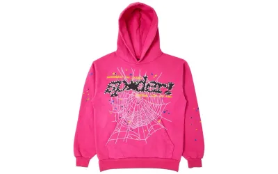 Sp5der PINK V2 Hoodie Pink