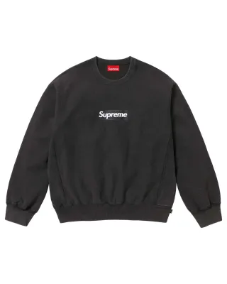 Supreme Washed Box Logo Crewneck Black